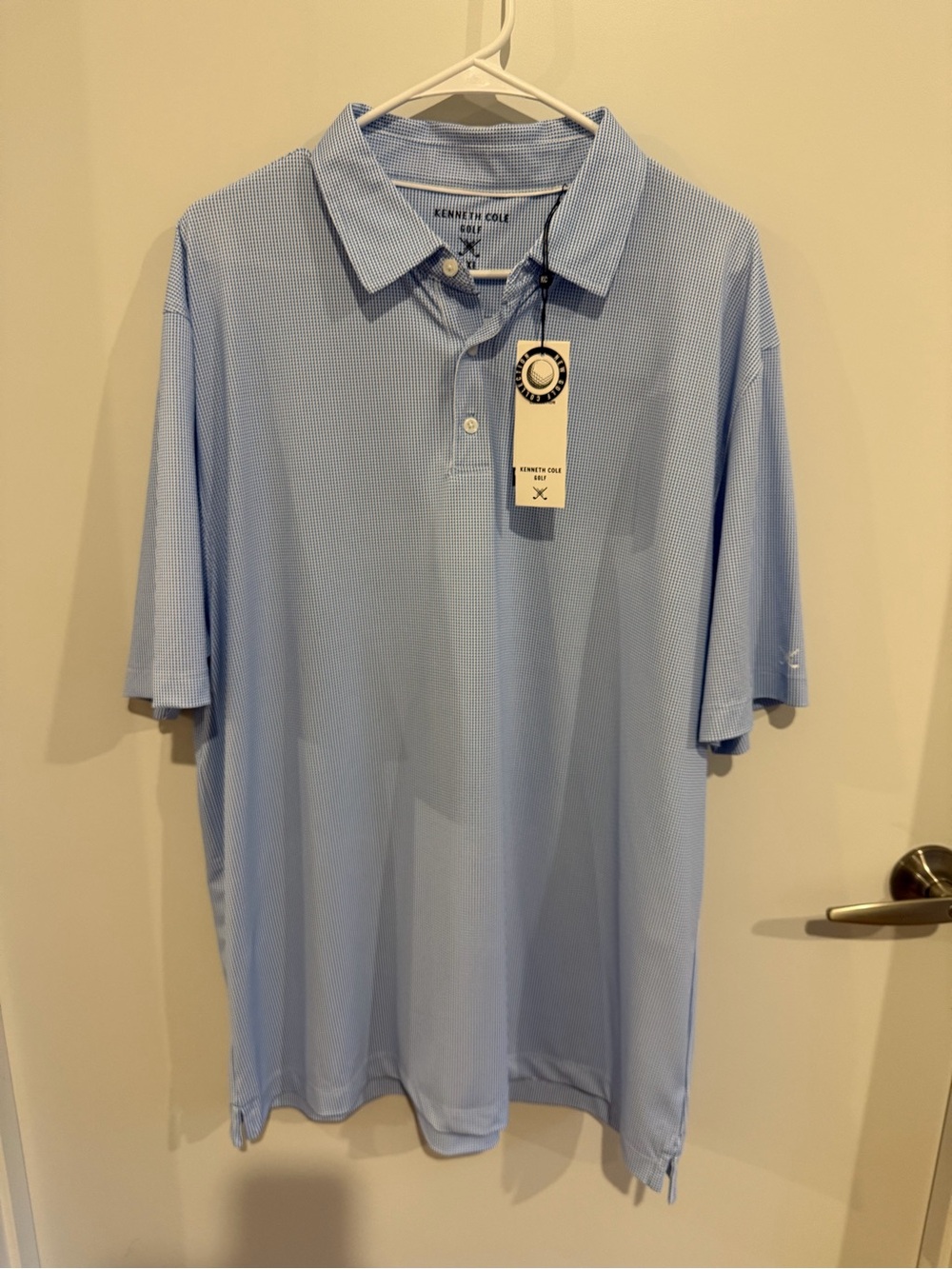 Kenneth Cole Men’s Light Blue Performance Polo